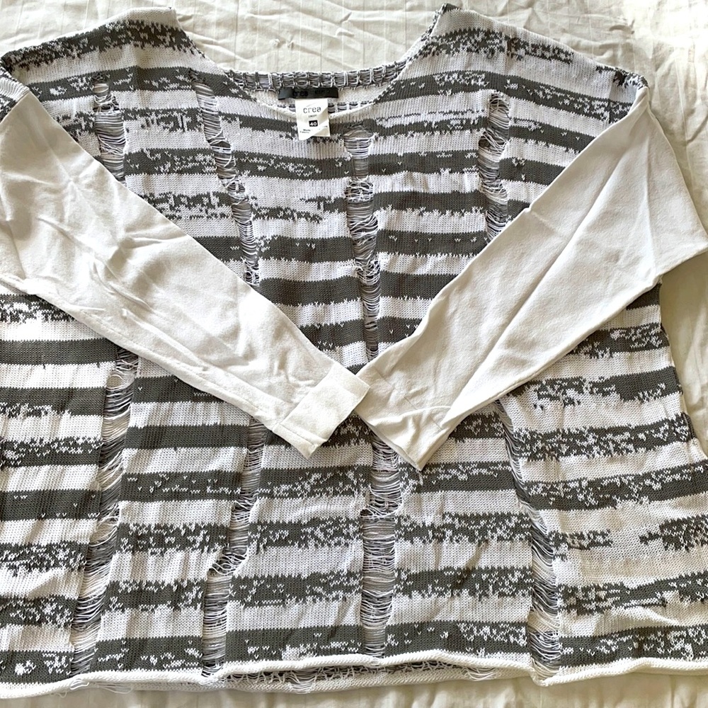 Crea concept light cotton blend sweater, size M